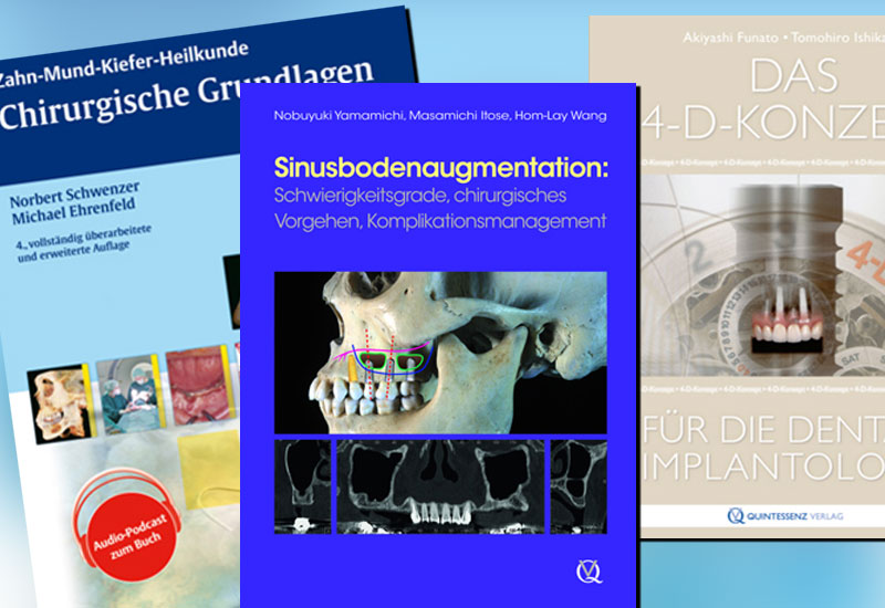 Collage von Buchcovern Zahnmedizin Lektorat (deutsch)